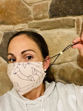 Load image into Gallery viewer, Triple layered face mask with activated carbon filter - Adult
