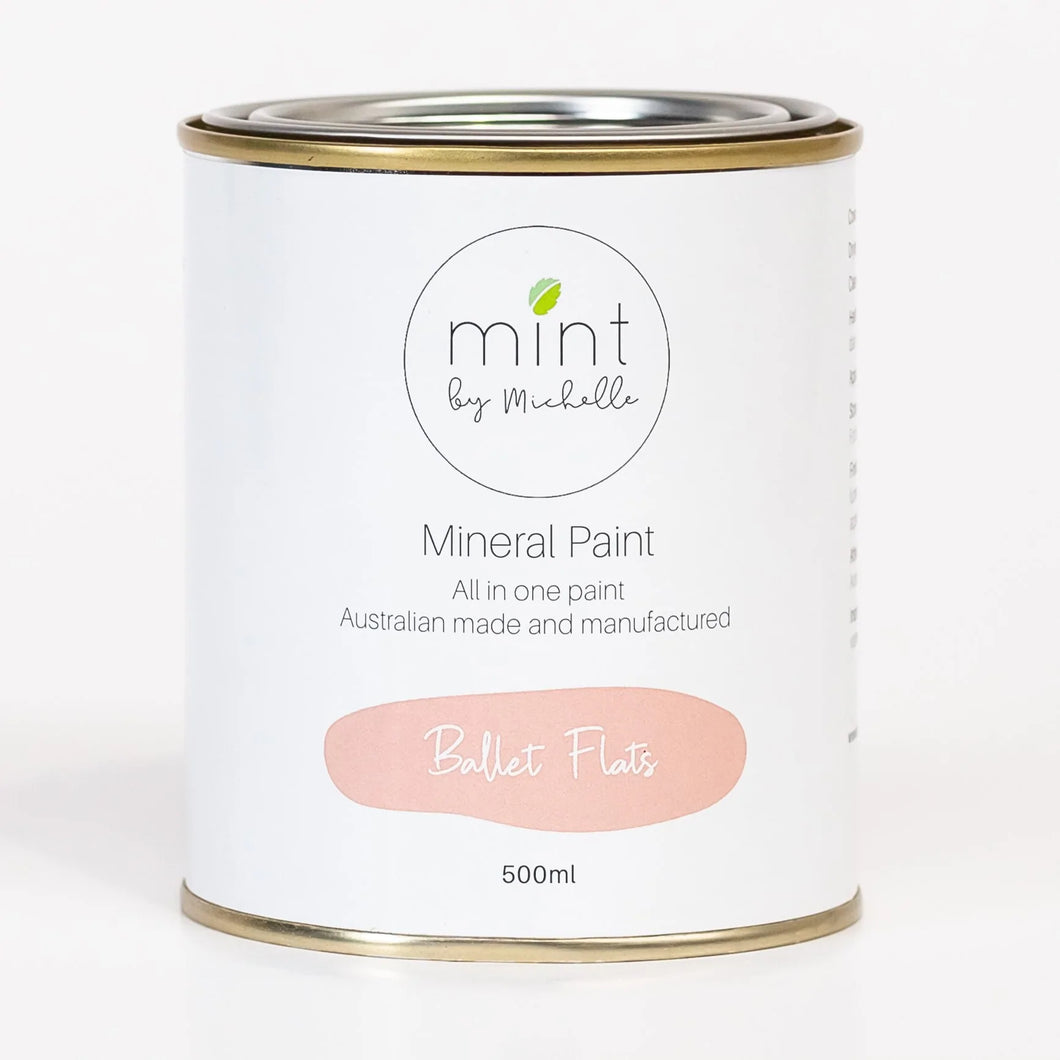 Mint mineral paint - Ballet Flats