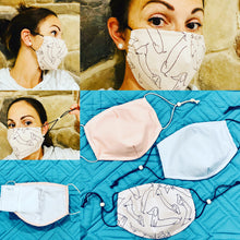 Load image into Gallery viewer, Triple layered face mask with activated carbon filter - Adult
