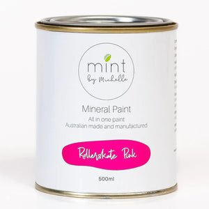 Mint mineral paint - Rollerskate pink